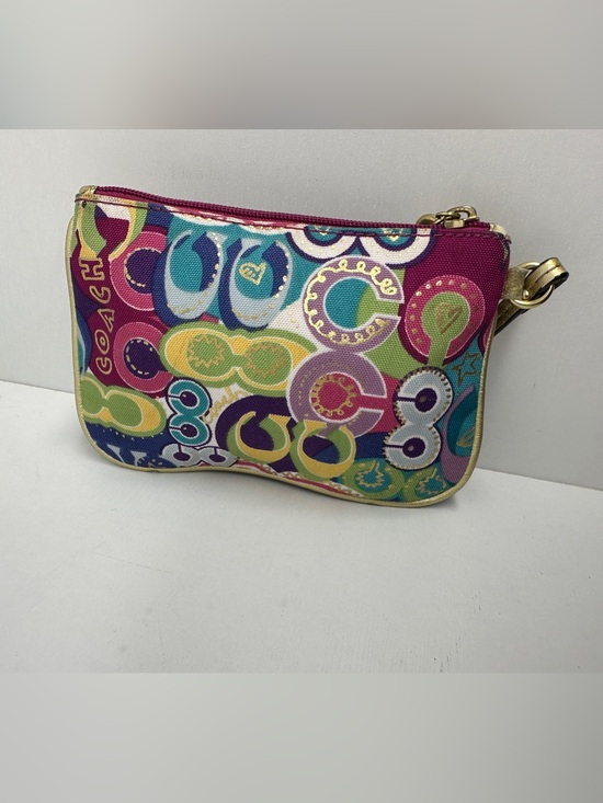 Coach Handbags - Coach Poppy Pop C Graffiti Multicolor Canvas Wristlet